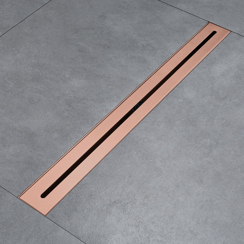 DIKALAN Matt Black Hidden Linear Shower Drain Bathroom Floor Drain Tile Insert Floor Stainless Steel 304 600 Cm Drain