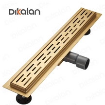 Gold Shower Pan with Linear Drain