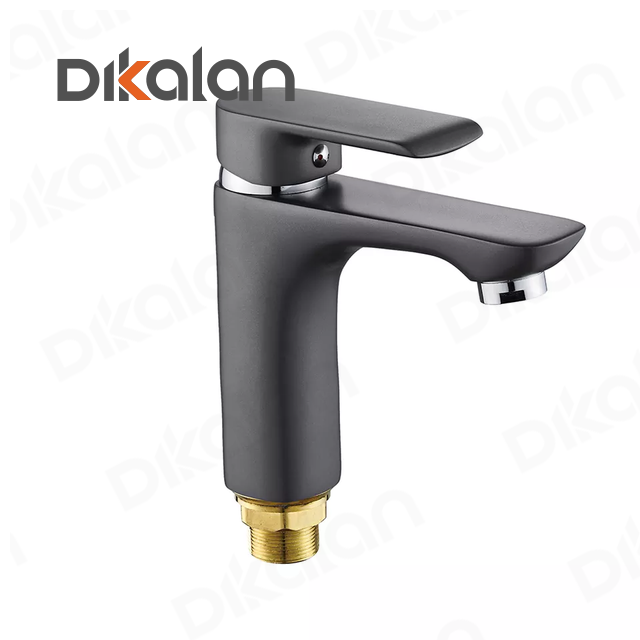 Free Shipping Black Square Paint Faucet Sink Washbasin Faucet Bathroom Basin Faucets Hot Cold Mixer Tap Single Hole